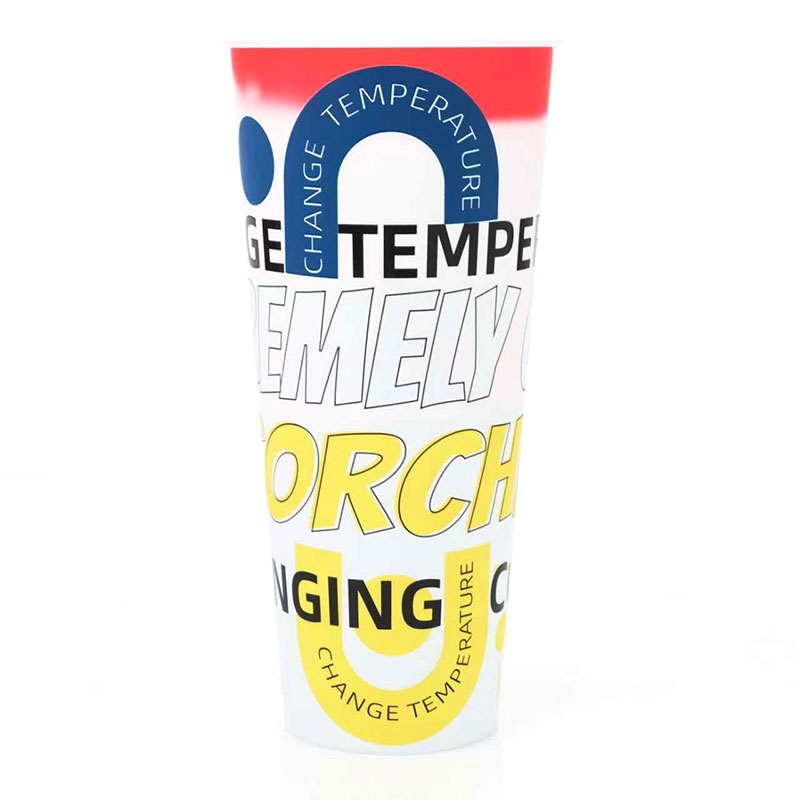 Cawan Perubahan Warna Air Sejuk PP IML Suntikan