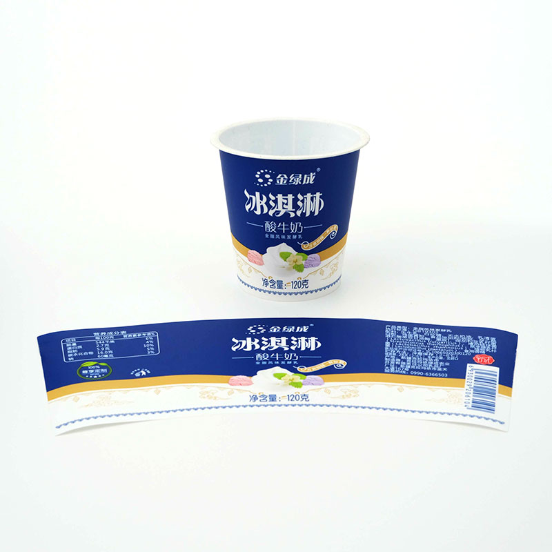 PP Plastik Ice Cream Cawan suntikan dalam label acuan